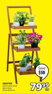 JYSK Graften solid acacia wood plant stand offer