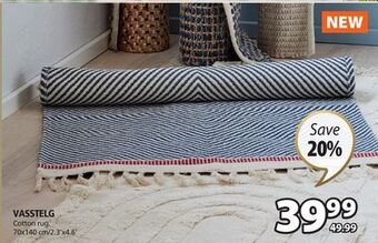 JYSK Vasstelg cotton rug offer
