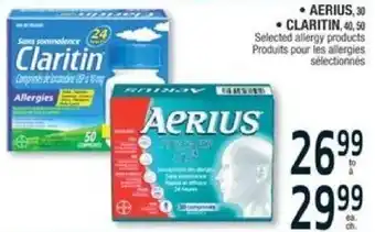 Jean Coutu • AERIUS,30 CLARITIN, 40, 50 offer