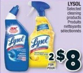 Jean Coutu LYSOL Selected products offer