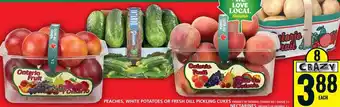 Food Basics PEACHES, WHITE POTATOES OR FRESH DILL PICKLING CUKES , NECTARINES offer