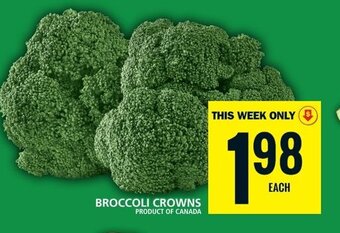 Food Basics BROCCOLI CROWNS offer