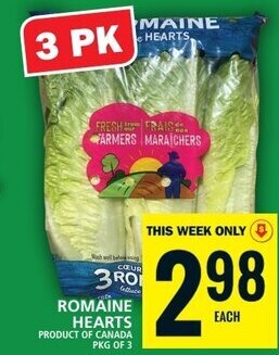 Food Basics ROMAINE HEARTS offer