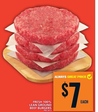 Food Basics FRESH 100% LEAN GROUND BEEF BURGERS offer