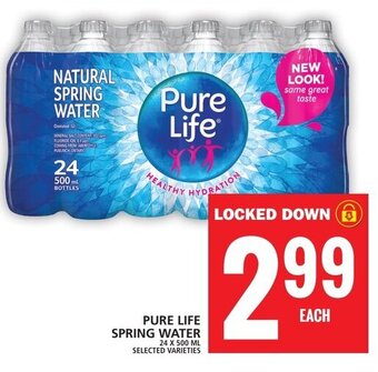 Food Basics PURE LIFE SPRING WATER 24 X 500ML offer