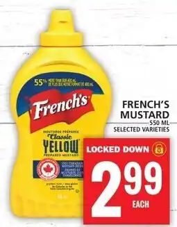 Food Basics FRENCH'S MUSTARD 550ML offer