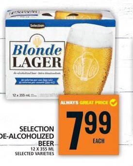 Food Basics SELECTION DE-ALCOHOLIZED BEER 12 X 355 ML offer