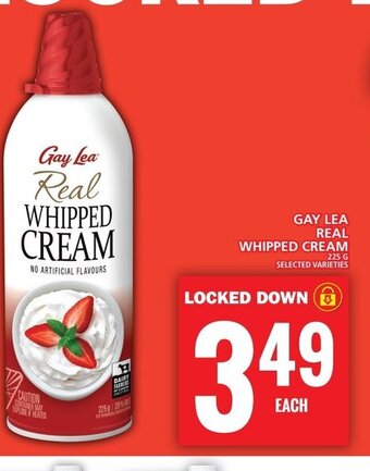 Food Basics GAY LEA REAL WHIPPED CREAM 225G offer