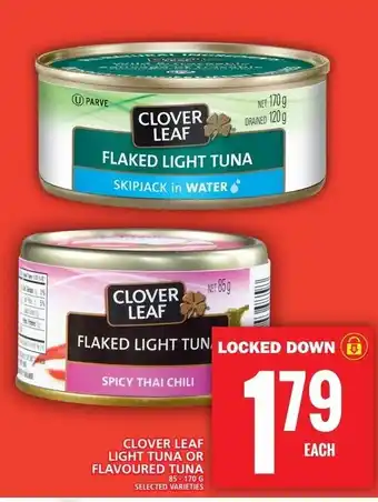 Food Basics CLOVER LEAF LIGHT TUNA OR FLAVOURED TUNA 85-170 G offer
