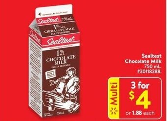 Walmart Sealtest Chocolate Milk 750ml offer
