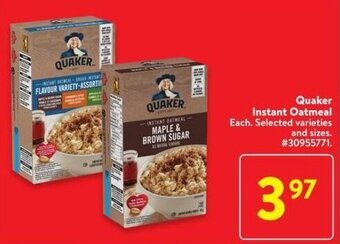 Walmart Quaker Instant Oatmeal offer