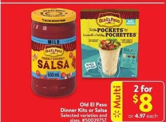 Walmart Old El Paso Dinner Kits or Salsa offer