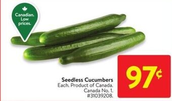 Walmart Seedless Cucumbers offer