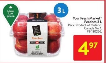 Walmart Your Fresh Market™ Peaches 3 L offer