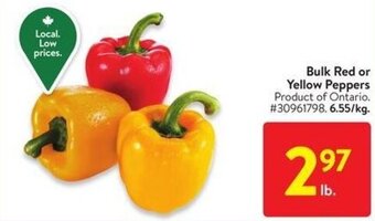 Walmart Bulk Red or Yellow Peppers offer