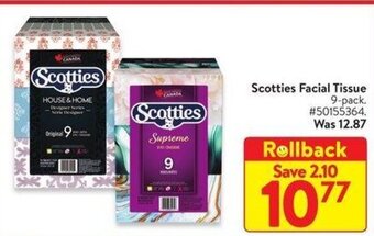 Walmart Scotties Facial Tissue 9-pack offer