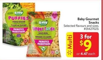 Walmart Baby Gourmet Snacks offer