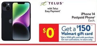 Walmart iPhone 14 Postpaid Phone offer