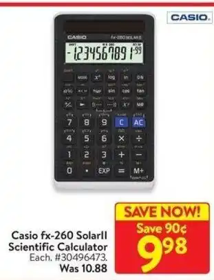 Walmart Casio fx-260 Solarll Scientific Calculator offer