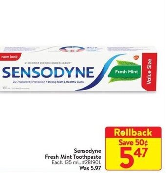 Walmart Sensodyne Fresh Mint Toothpaste offer