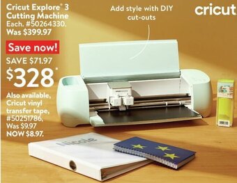 Walmart Cricut Explore® 3 Cutting Machine offer