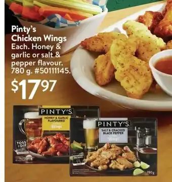 Walmart Pinty's Chicken Wings 780g offer