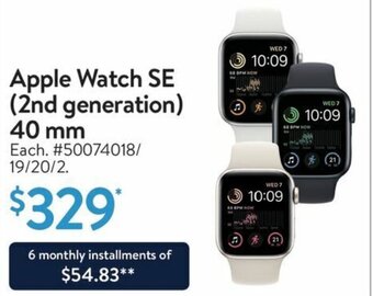 Walmart Apple Watch SE (2nd generation) 40mm offer