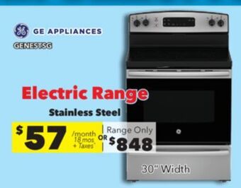 Surplus Furniture Ge stainless steel 30 electric range offer