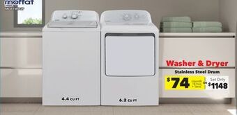 Surplus Furniture Moffat white 27 washer & dryer set offer