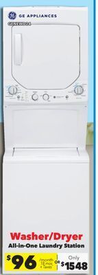 Surplus Furniture Ge 27 stacked washer & dryer offer