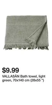 IKEA Vallasån bath towel, light green, 70x140 cm (28x55 ) offer