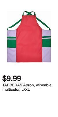 IKEA Tabberas apron, wipeable multicolor, l/xl offer
