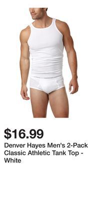 Mark's Denver hayes men's 2-pack classic athletic tank top - white offer