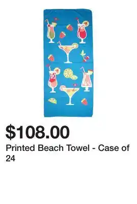 Dollarama Printed beach towel - case of 24 offer