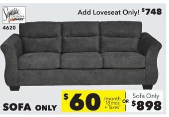 Surplus Furniture Miravel gunmetal sofa offer