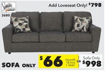 Surplus Furniture Cascilla slate sofa offer