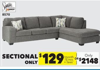 Surplus Furniture Dalhart charcoal 2pc sectional offer