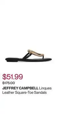 Hudson's Bay Linques leather square-toe sandals offer