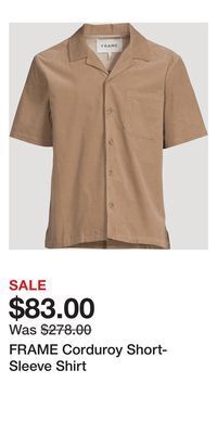 Holt Renfrew Frame corduroy short-sleeve shirt offer