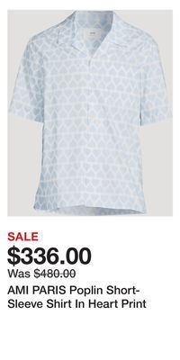 Holt Renfrew Ami paris poplin short-sleeve shirt in heart print offer