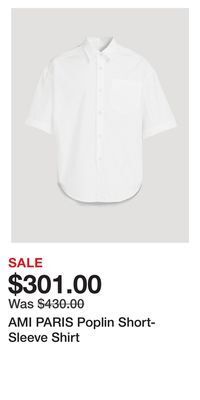 Holt Renfrew Ami paris poplin short-sleeve shirt offer