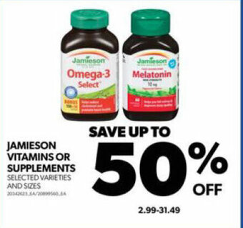 Real Canadian Superstore JAMIESON VITAMINS OR SUPPLEMENTS offer