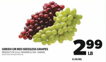 Real Canadian Superstore GREEN OR RED SEEDLESS GRAPES offer
