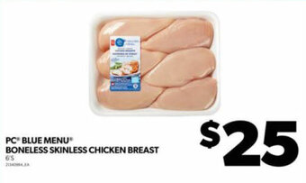 Real Canadian Superstore PC BLUE MENU BONELESS SKINLESS CHICKEN BREAST offer