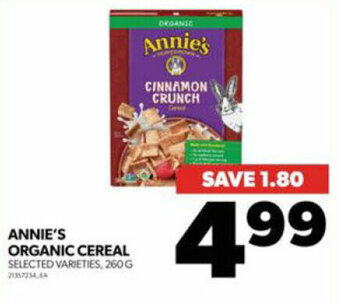 Real Canadian Superstore ANNIE'S ORGANIC CEREAL offer