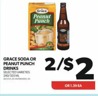 Real Canadian Superstore GRACE SODA OR PEANUT PUNCH DRINKS offer
