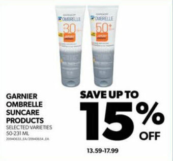 Real Canadian Superstore GARNIER OMBRELLE SUNCARE PRODUCTS offer