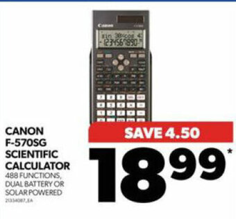 Real Canadian Superstore CANON F-570SG SCIENTIFIC CALCULATOR offer