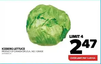 Real Canadian Superstore ICEBERG LETTUCE offer