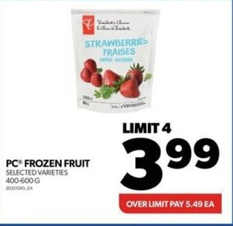 Real Canadian Superstore PC FROZEN FRUIT offer